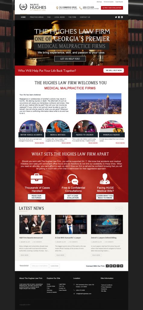the hughes law firm website design