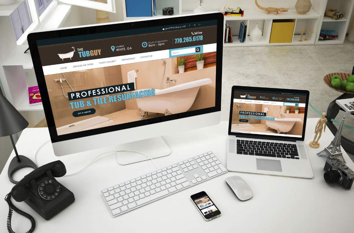 tub and tile resurfacing website design
