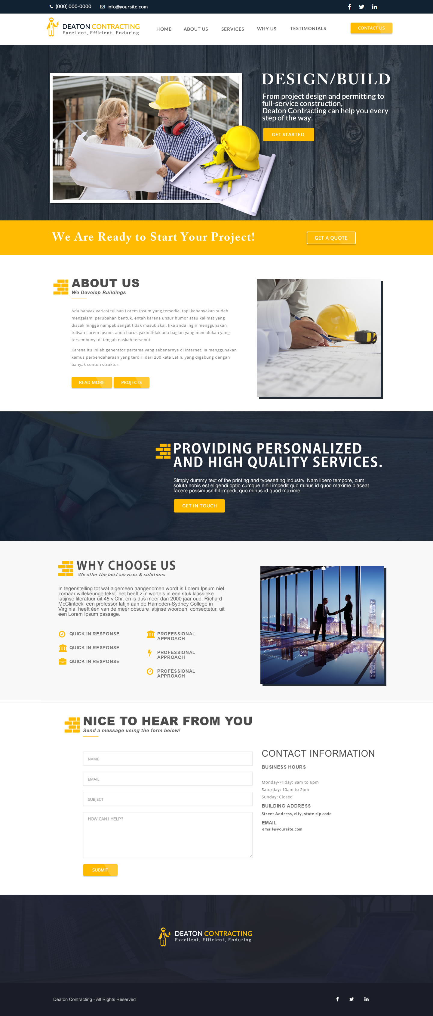 contracting website design