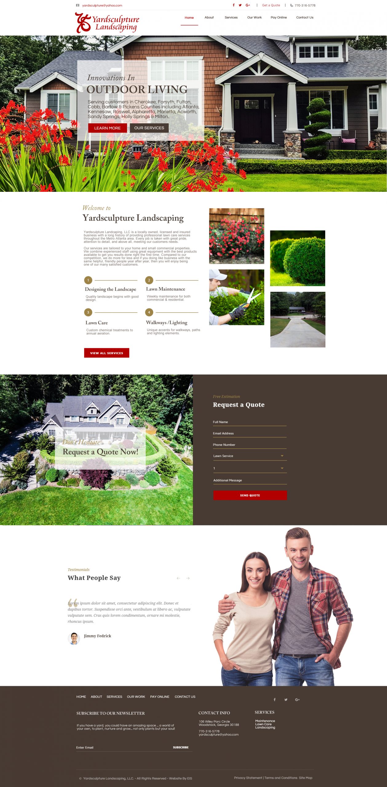 landscape company website design