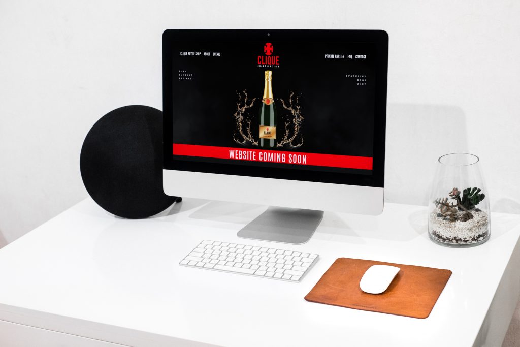 Clique Champagne Bar Website Design
