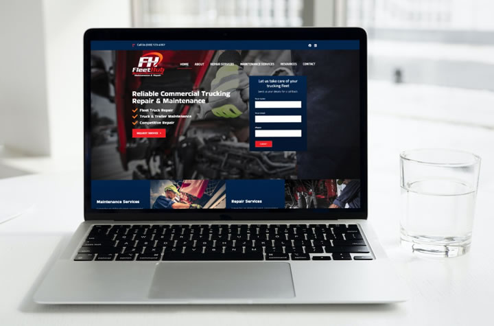 FleetHub Maintenance & Repair Website Design Concept