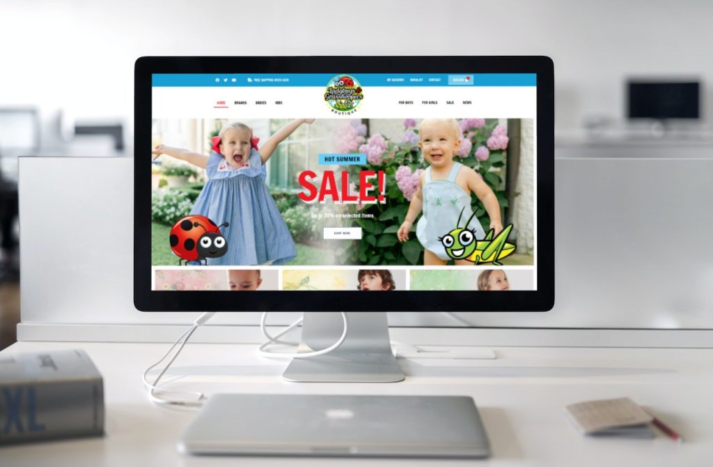 Ladybugs and Grasshoppers Boutique Website Design