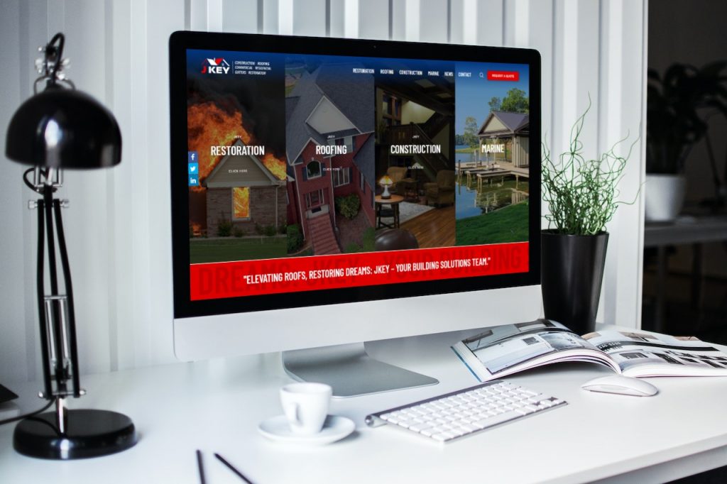 JKey Roofing & Construction Website Design Concept