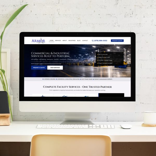 armor industrial services desktop mockup