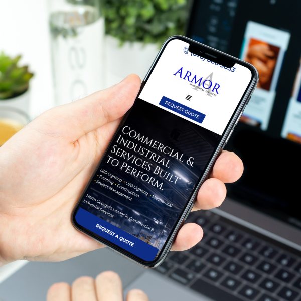 armor industrial services mobile mockup