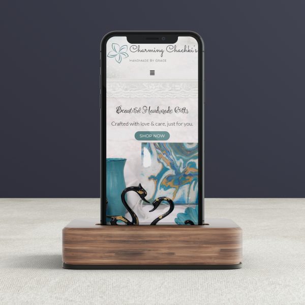 charming chachkis handmade by grace mobile mockup
